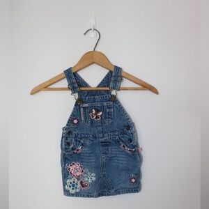 Cherokee floral embroidered denim skirtall 6-12M
